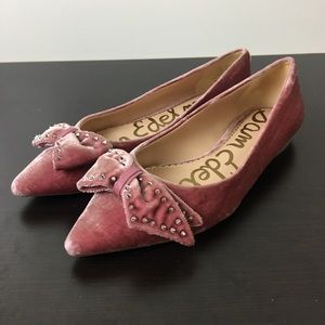 WOMENS SAM ELDEMAN RAISA BOW FLAT  SZ 5.5